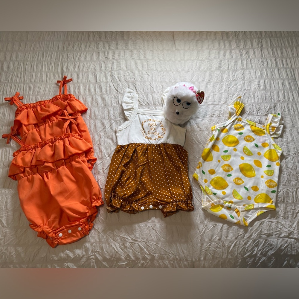Girls End of Summer Rompers